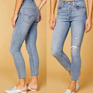 Levi’s High Rise Wedgie Skinny Blue Spice Jeans Size 32 Women's